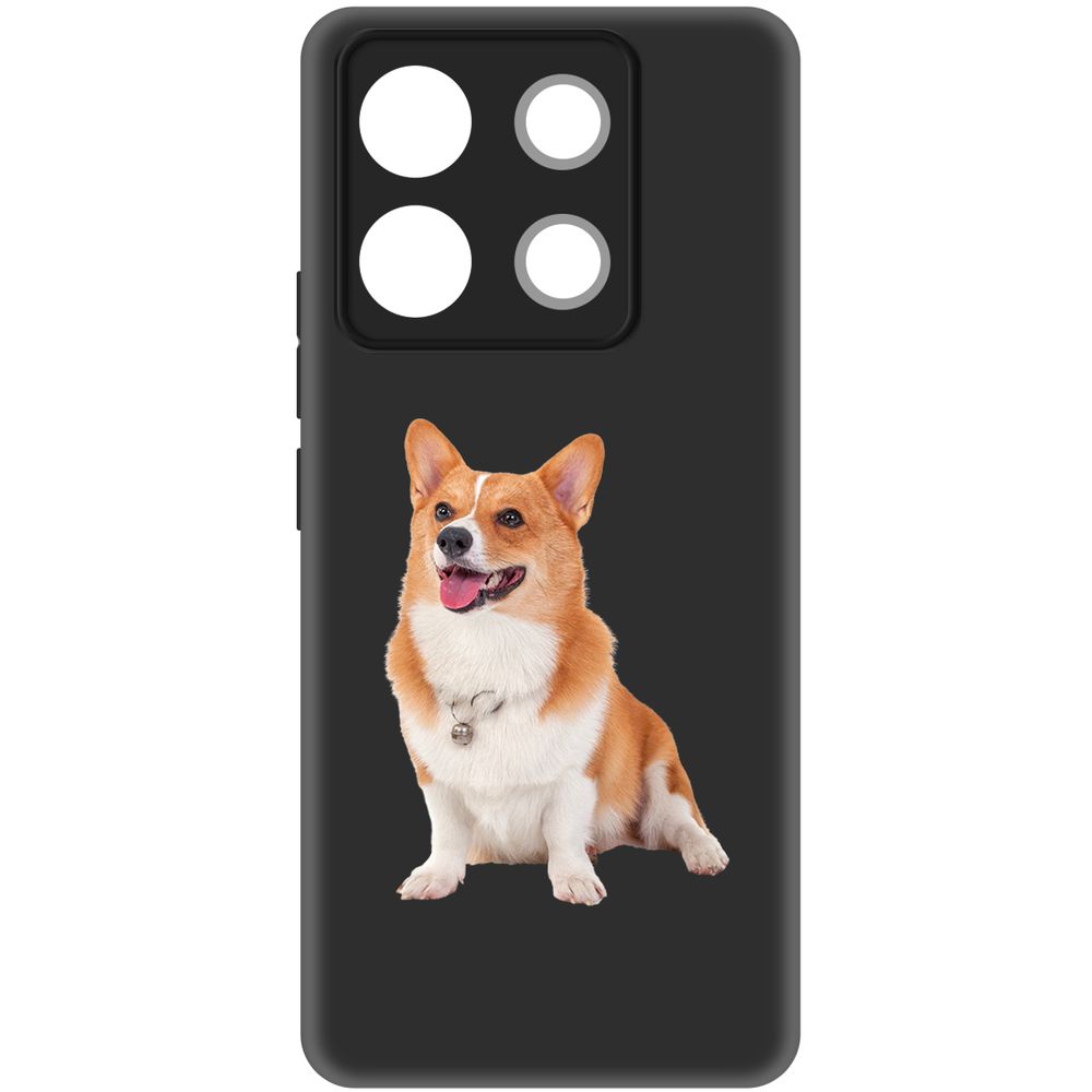 

Чехол-накладка Krutoff Soft Case Корги для Xiaomi Redmi Note 13 Pro 5G черный