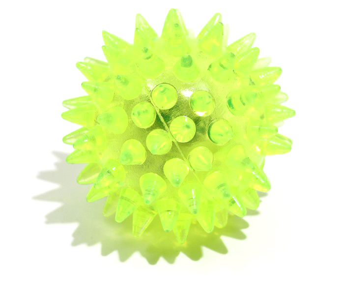 Мяч светящийся для животных Пижон малый, TPR, 4,5 см, жёлтый