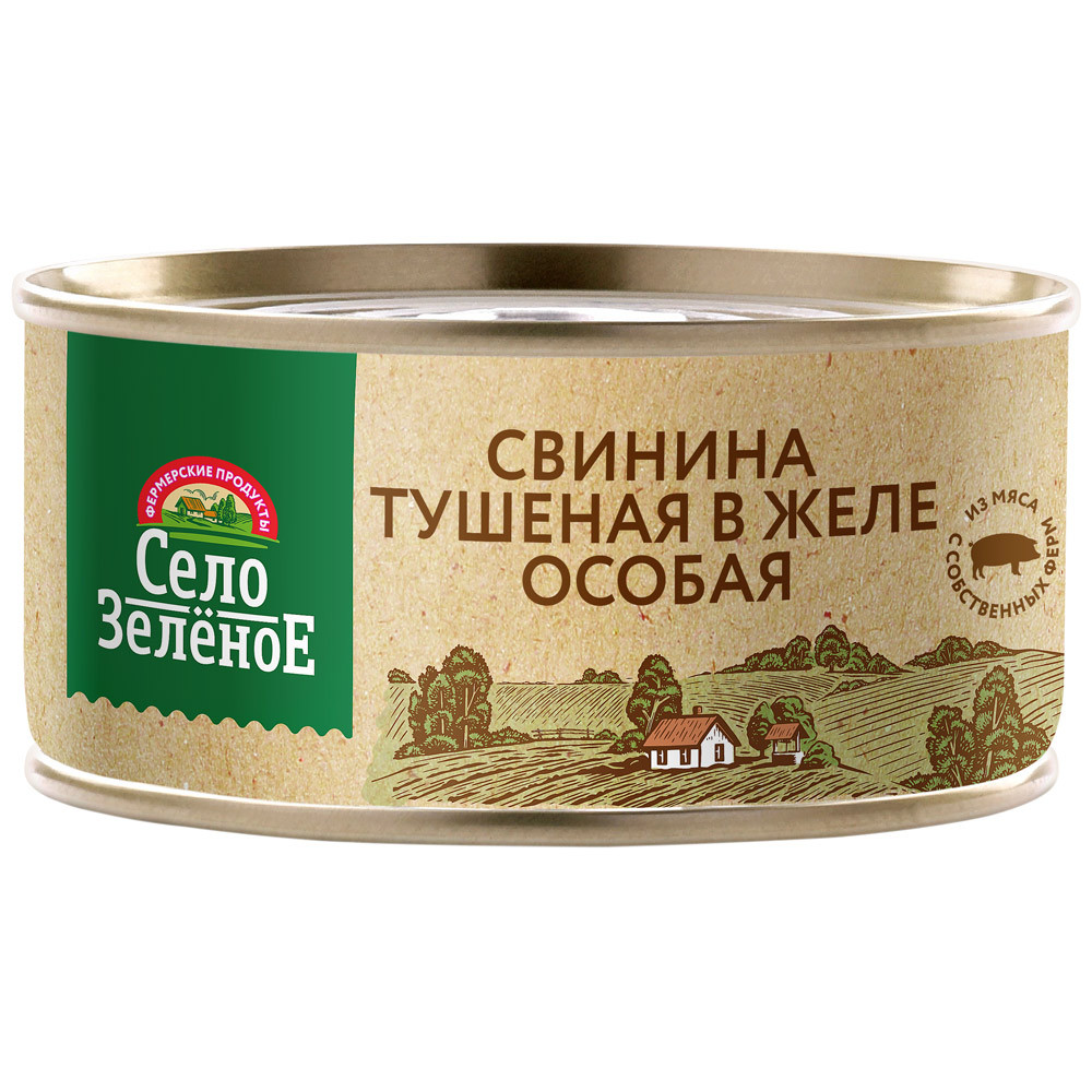 

Свинина Село Зеленое Особая тушеная в желе 325 г