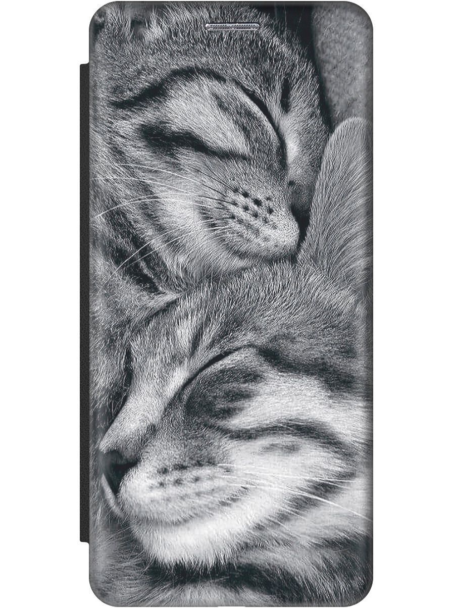 

Чехол на Xiaomi Redmi A1+ "Милующиеся котики" черный, Белый;серый, 158151