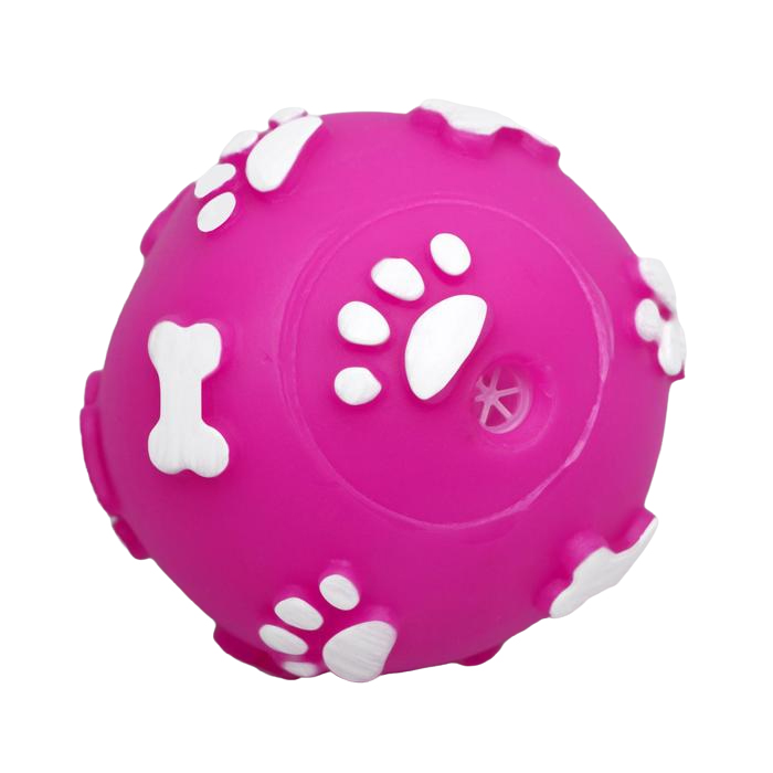 Мячик для собак Пижон пищащий Лапки, 5,5 см, фиолетовый