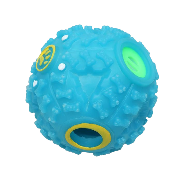 Квакающий мяч для собак Пижон, жёсткий, 7,5 см, голубой