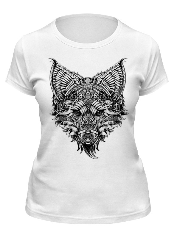 

Футболка женская Printio Лисица белая 2XL, Белый, Лисица