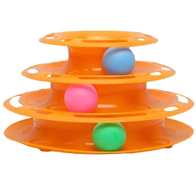 

Игровой комплекс для кошек Пижон с 3 шариками, 24,5 х 24,5 х 13 см, оранжевый