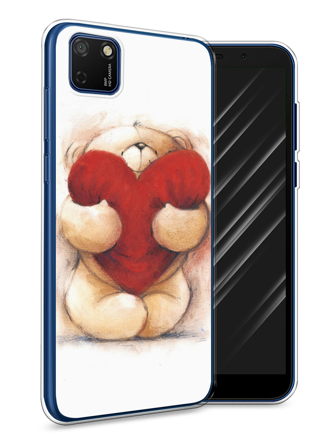

Чехол Awog на Honor 9S "Мишка с сердцем 1", Белый;красный;бежевый, 6102650-6