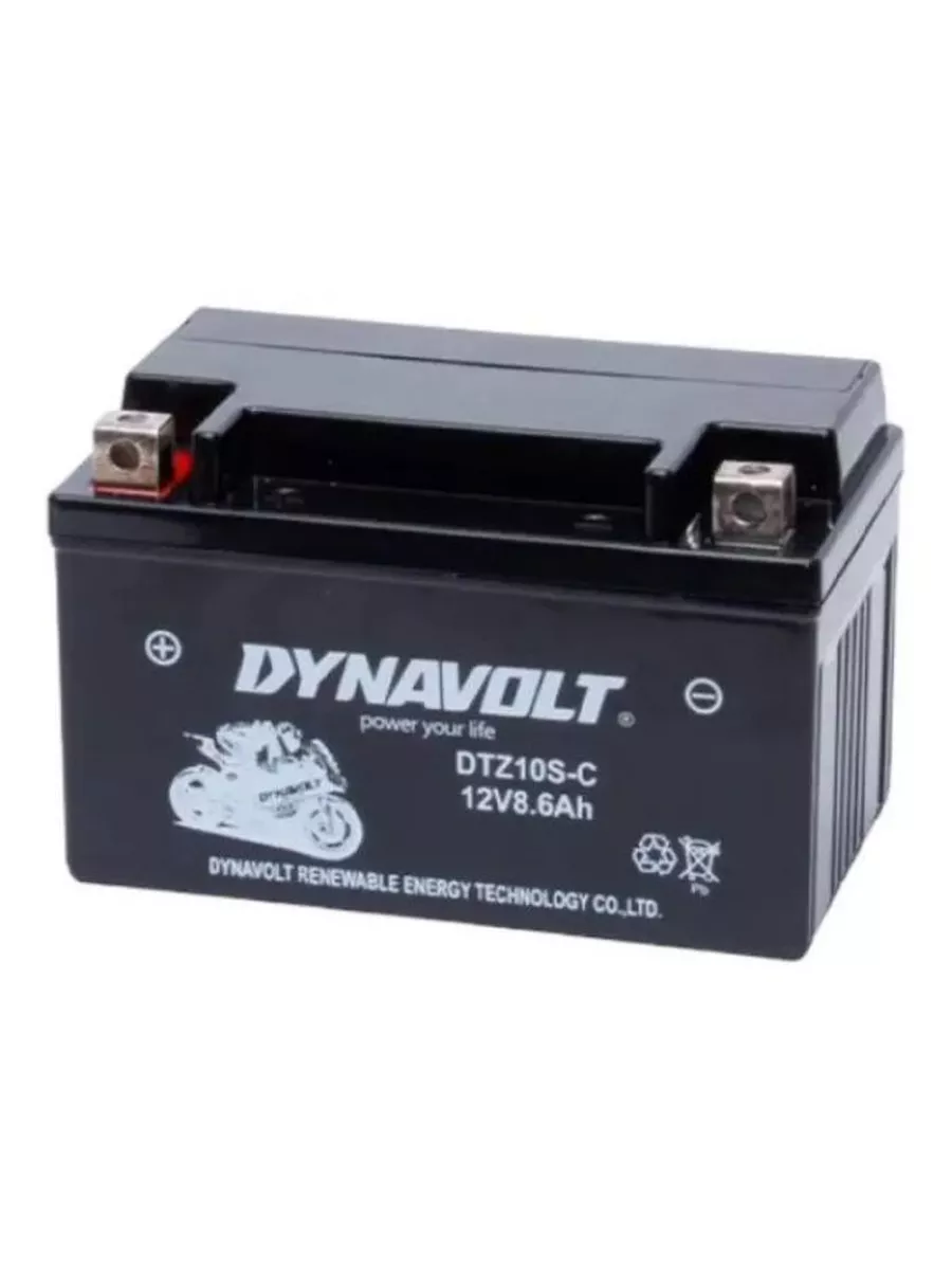 

Аккумулятор мото Dynavolt AGM DTZ10S 8,6Ah 155A ПП (YTZ10S) 150х87х95 мотоцикла, Dynavolt 1