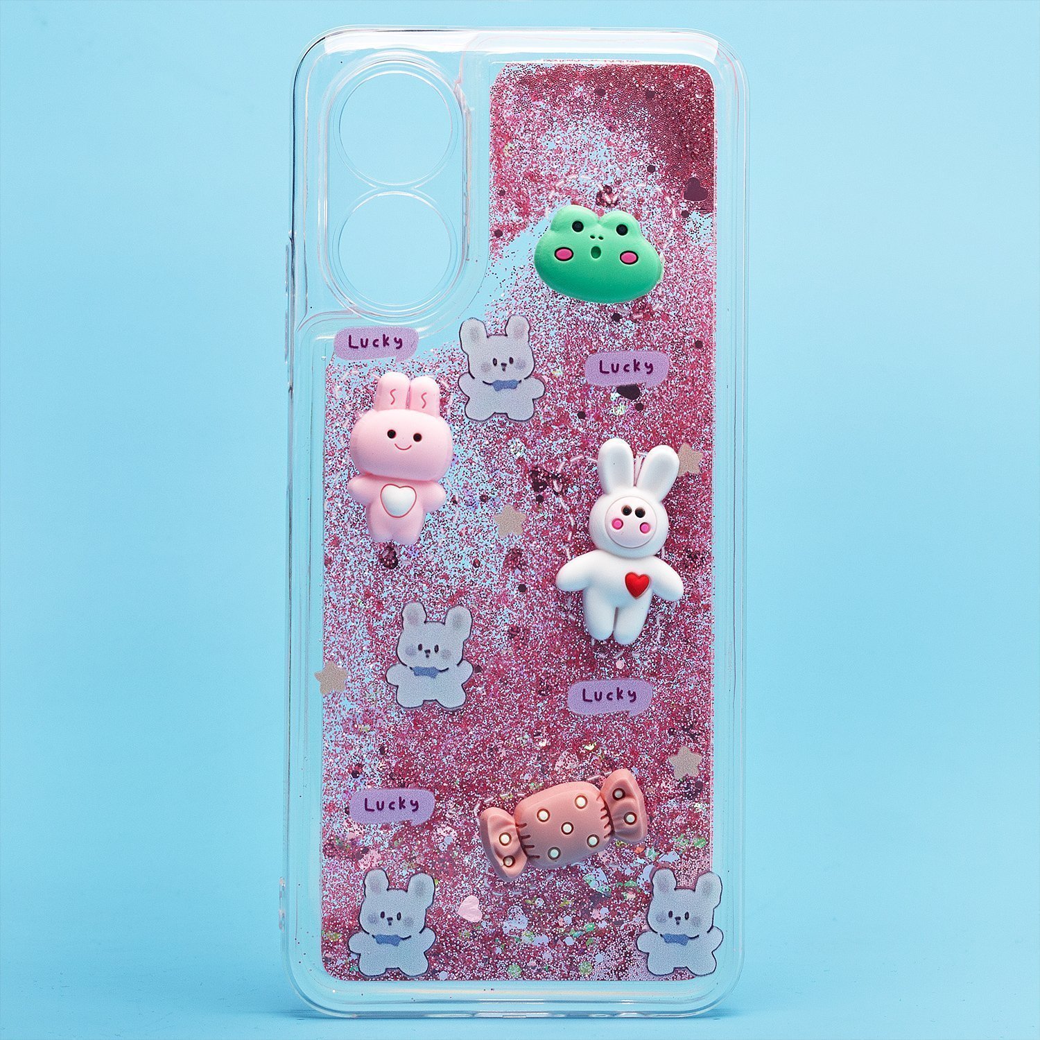 

Чехол Oppo A17 (CPH2477), A17k (CPH2471) силиконовый 3D игрушки <розовый>