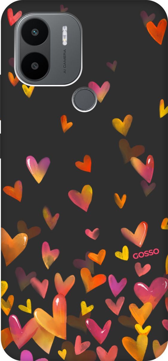 

Чехол на Xiaomi Redmi A1+ с 3D принтом "Flying Hearts" черный, Черный;желтый, 158140