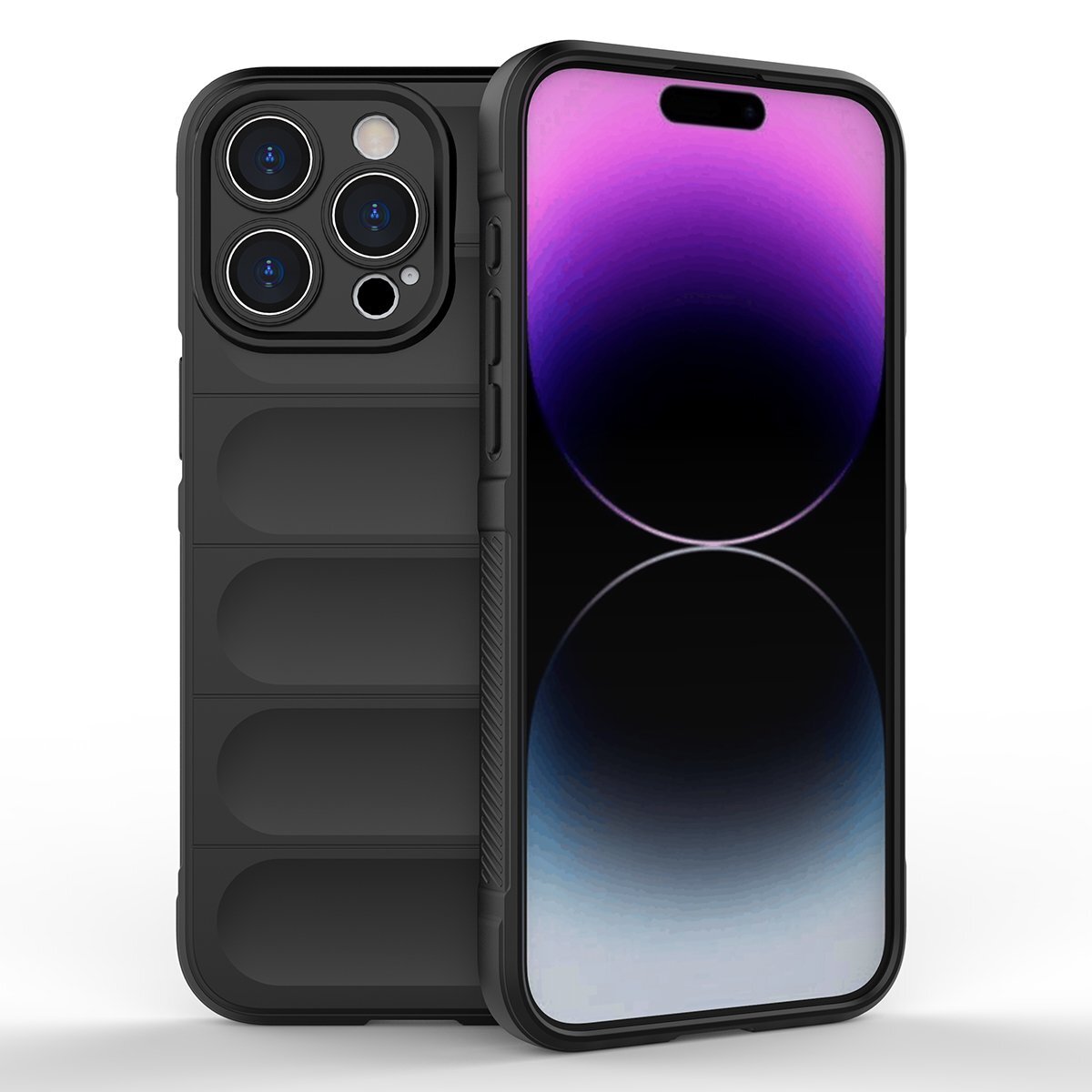 

Противоударный чехол Flexible Case для Apple iPhone 15 Pro Max, черный, Flexible Case