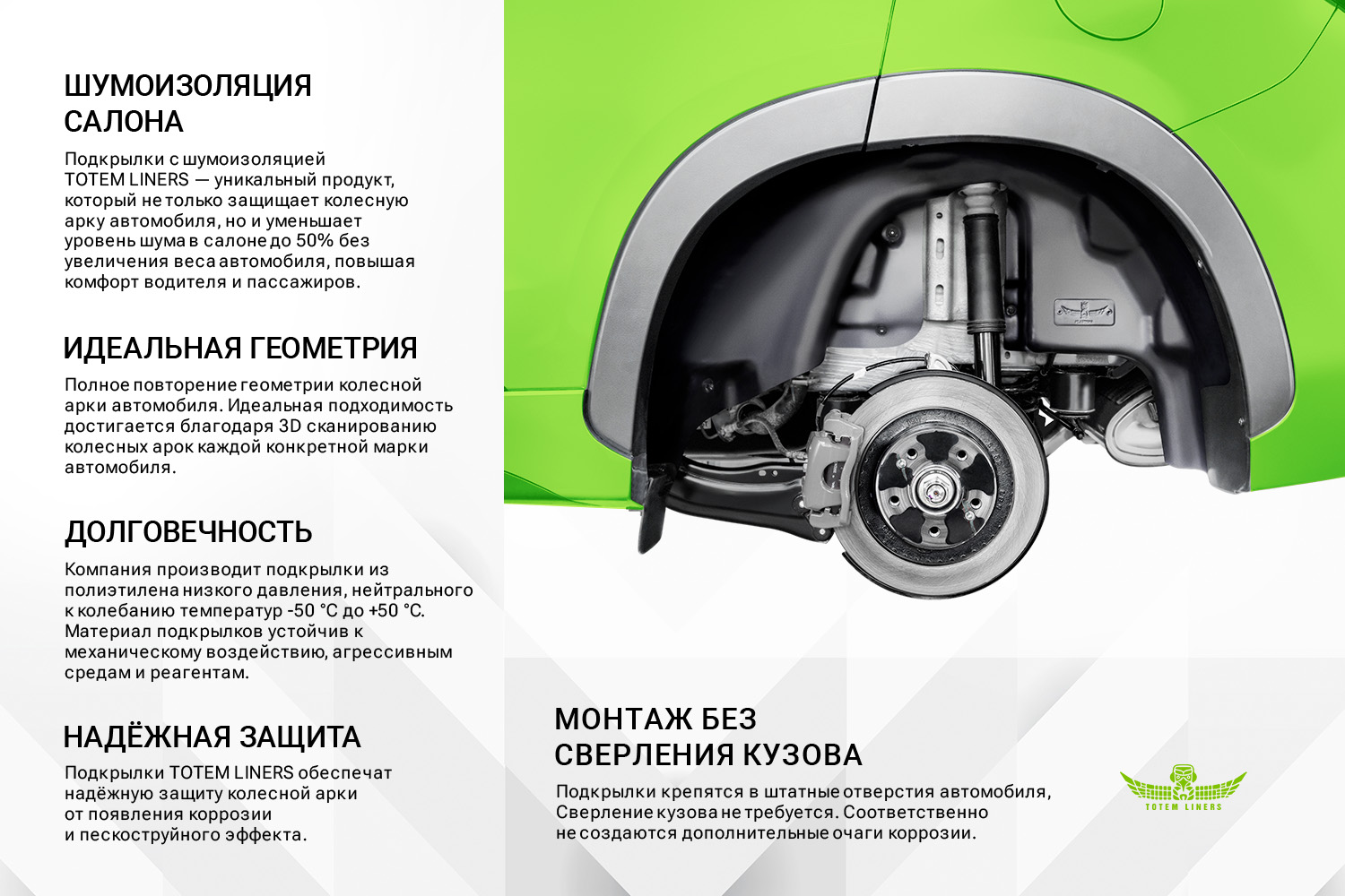 

Подкрылок Totem TOTEM.S.AN0828.21 с шумоизол. для geely preface 2024 задний левый джили