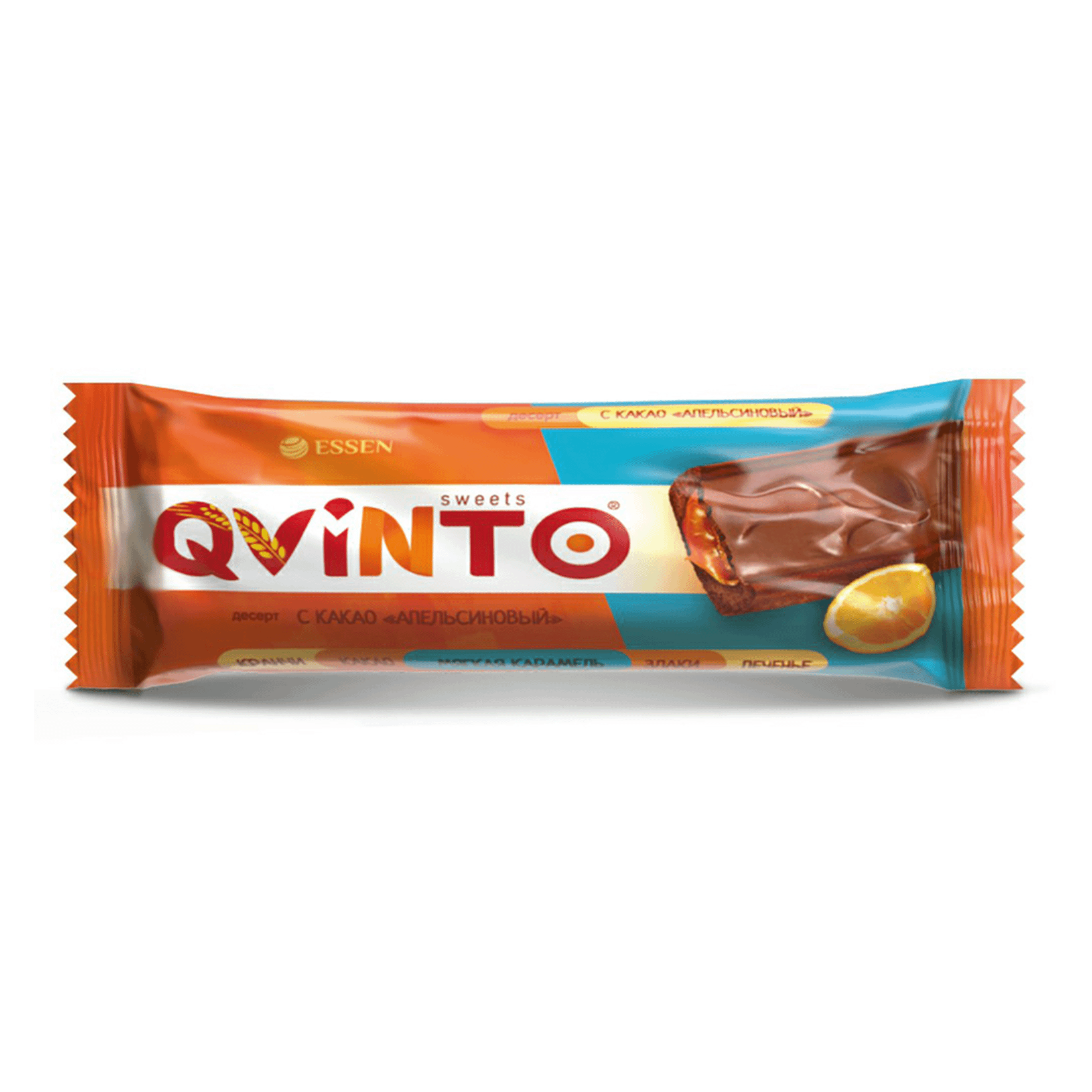 Батончик Essen Qvinto апельсиновый с какао 29 г