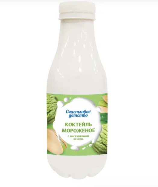 

Молочный коктейль-мороженое Счастливое детство с фисташковым вкусом 6% 420 мл