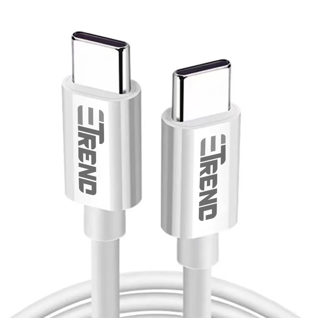 фото Кабель usb type-c - usb type-c etrend 6a 0.5 м белый