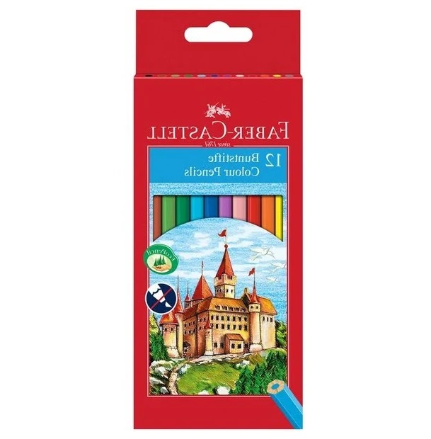 

Карандаши цветные Faber-Castell ECO Замок 12цв 6-гран точилка 120112, 395531, Разноцветные