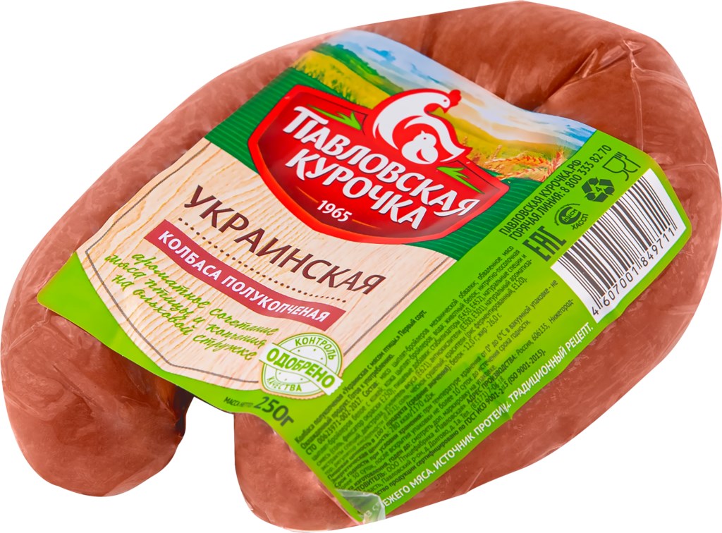 

Колбаса полукопченая Павловская Курочка Украинская