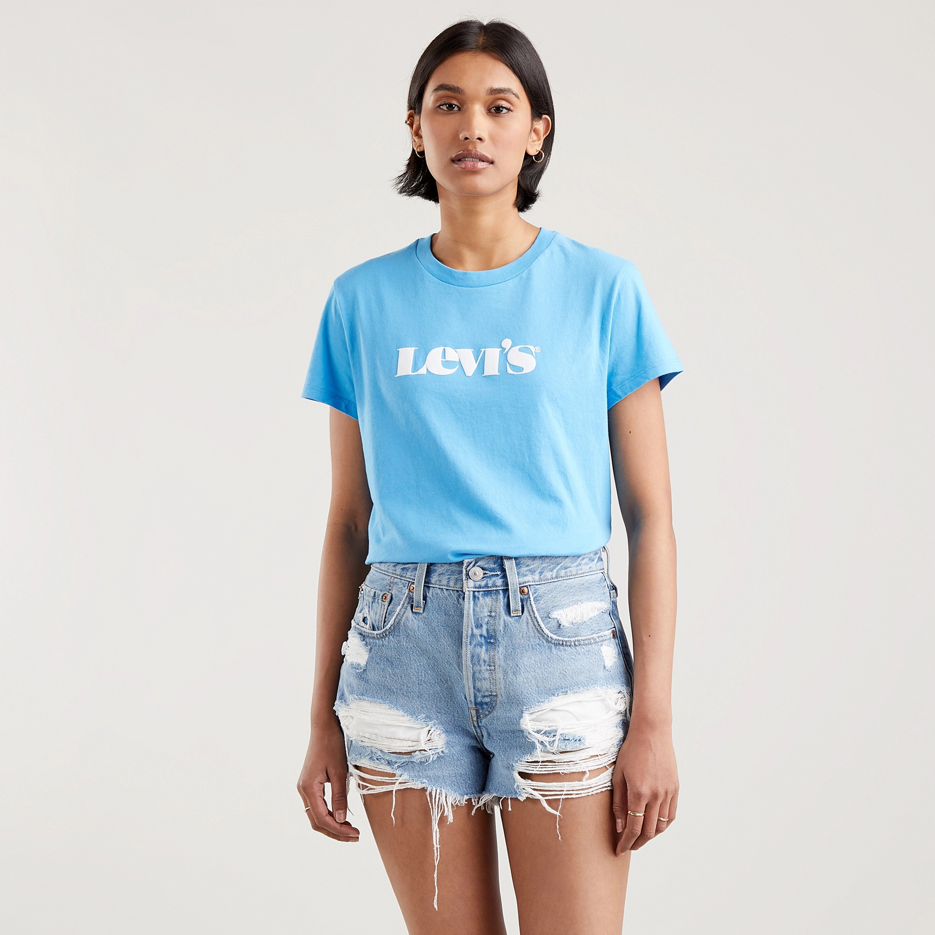 

Футболка женская Levi's 17369-1658 голубая XL, 17369-1658