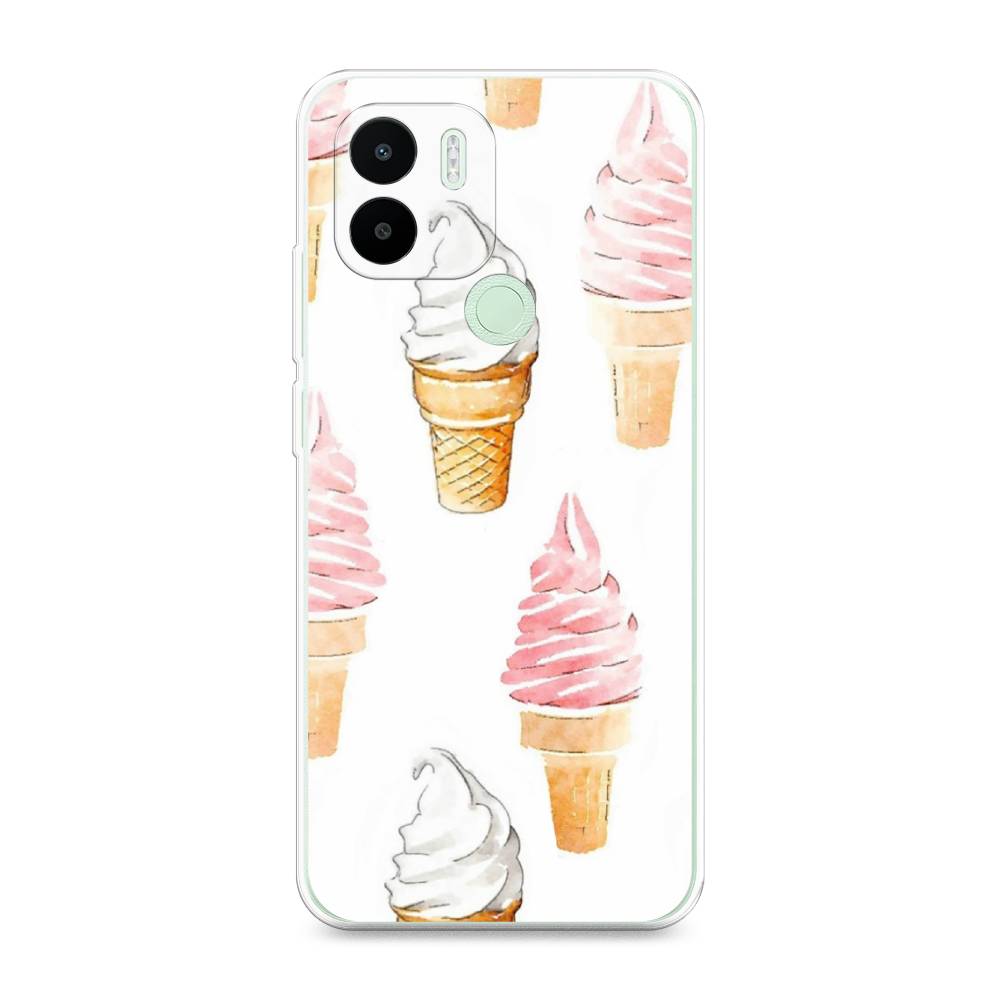 

Чехол Awog на Redmi A1 Plus / Редми A1 Плюс "Нарисованное мороженое", Белый;розовый