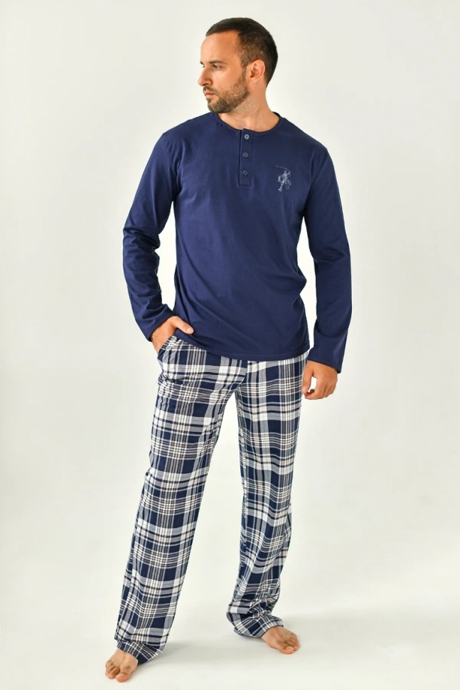 Комплект домашний мужской ОПТИМА Ковбой синий 58 RU