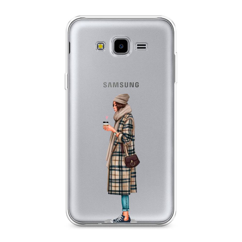 

Чехол на Samsung Galaxy J7 Neo "Утренний кофе", Коричневый;бежевый, 25350-6