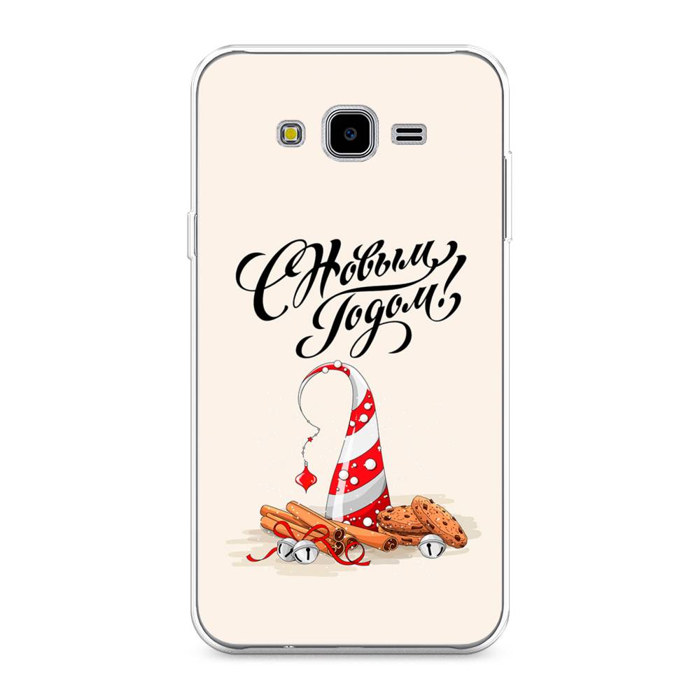 

Чехол на Samsung Galaxy J7 Neo "Подарки на Новый Год", Бежевый;красный;черный, 25350-5