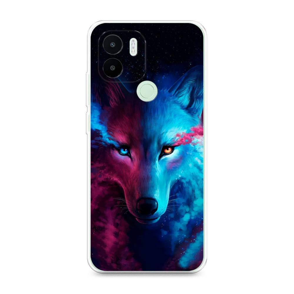 

Чехол Awog на Redmi A1 Plus / Редми A1 Плюс "Волшебный волк", Черный;серый;синий
