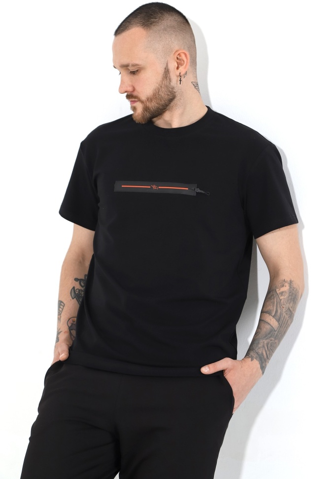 Футболка домашняя мужская Виолетта Флэш-4 черная 54 RU