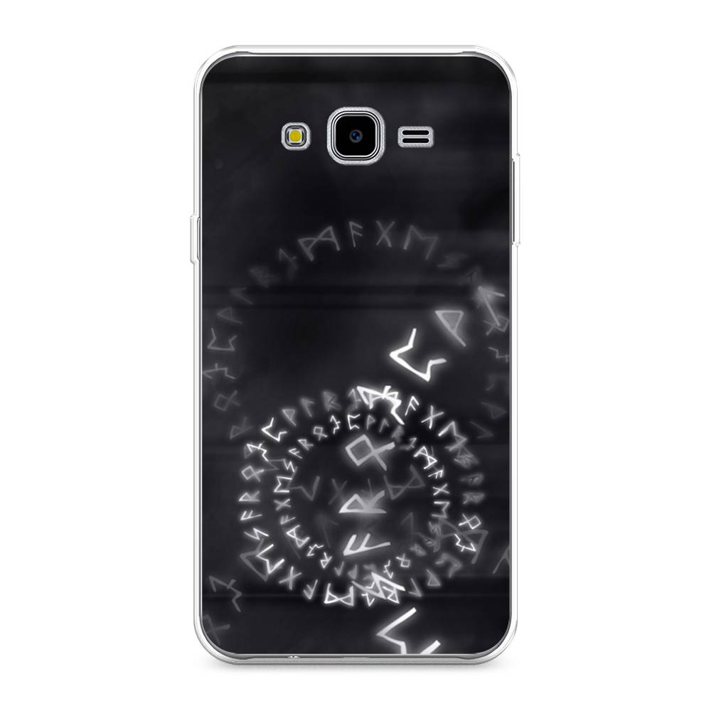 

Чехол на Samsung Galaxy J7 Neo "Руны", Серый;черный, 25350-3