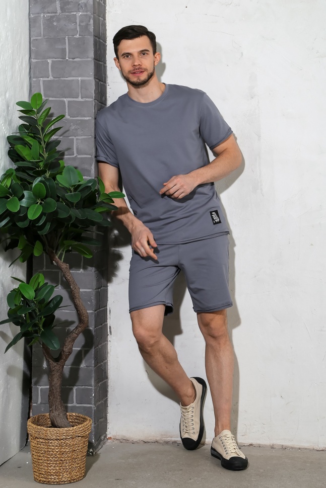 Комплект домашний мужской Виолетта Рилз-4 серый 54 RU