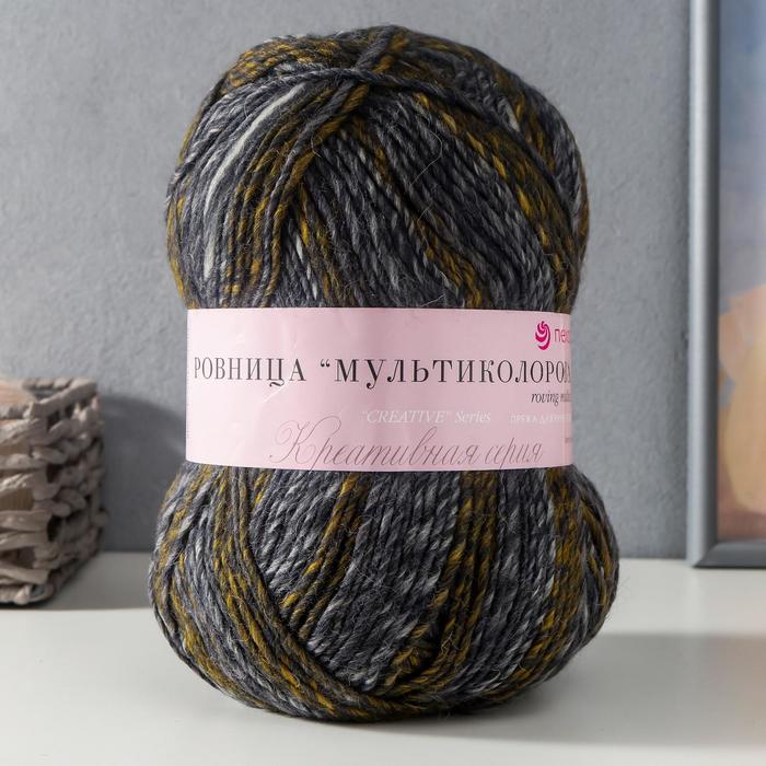 

Пряжа "Ровница Мультиколоровая" 50% шерсть, 50% акрил 400м/200гр (1142 М), Пряжа для вязания "Ровница мультиколоровая"