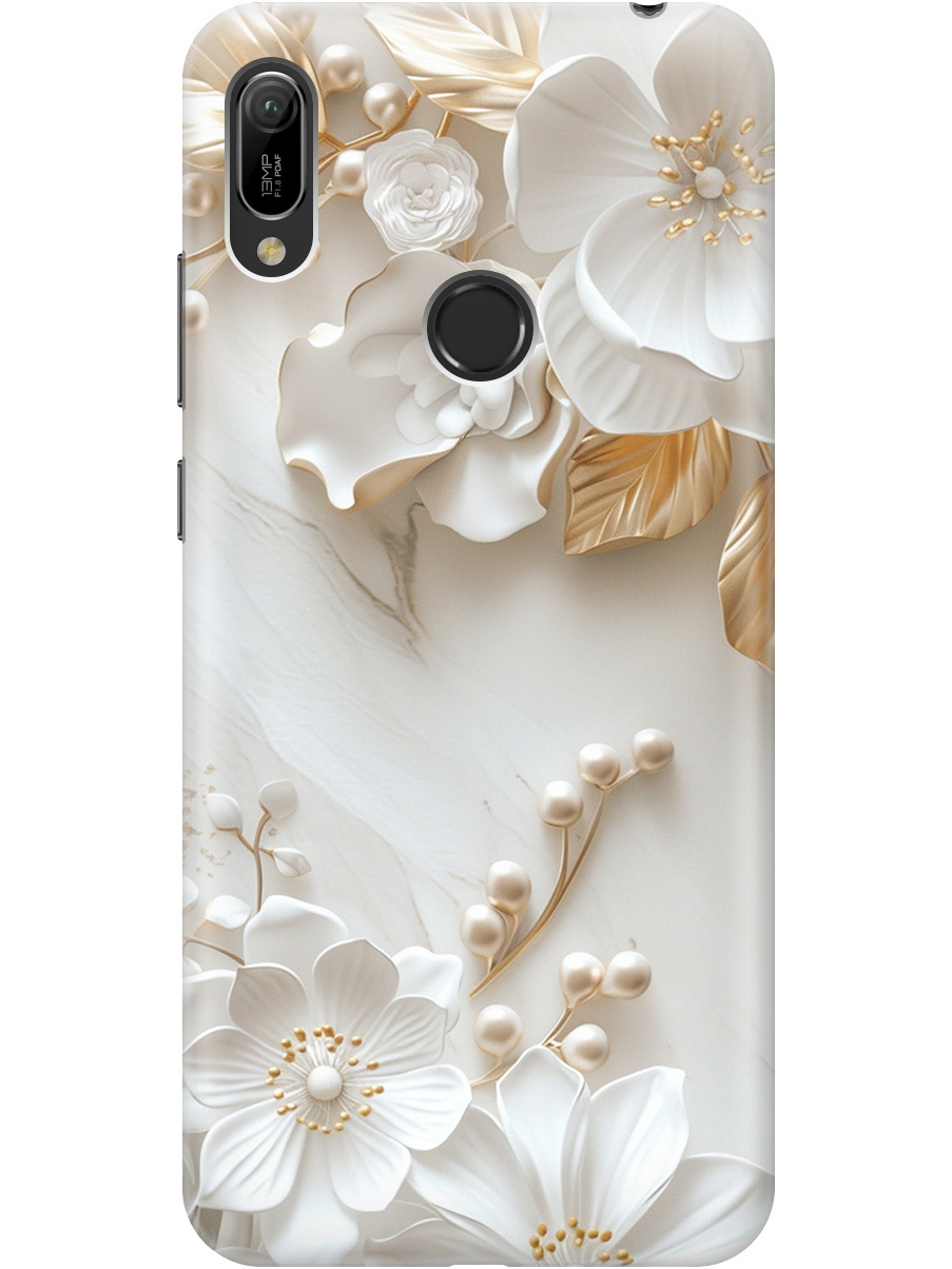 

Чехол на Honor 8A / 8A Pro / Huawei Y6 (2019) / Y6 Prime (2019) 819749, Золотистый;белый;прозрачный, 720668323