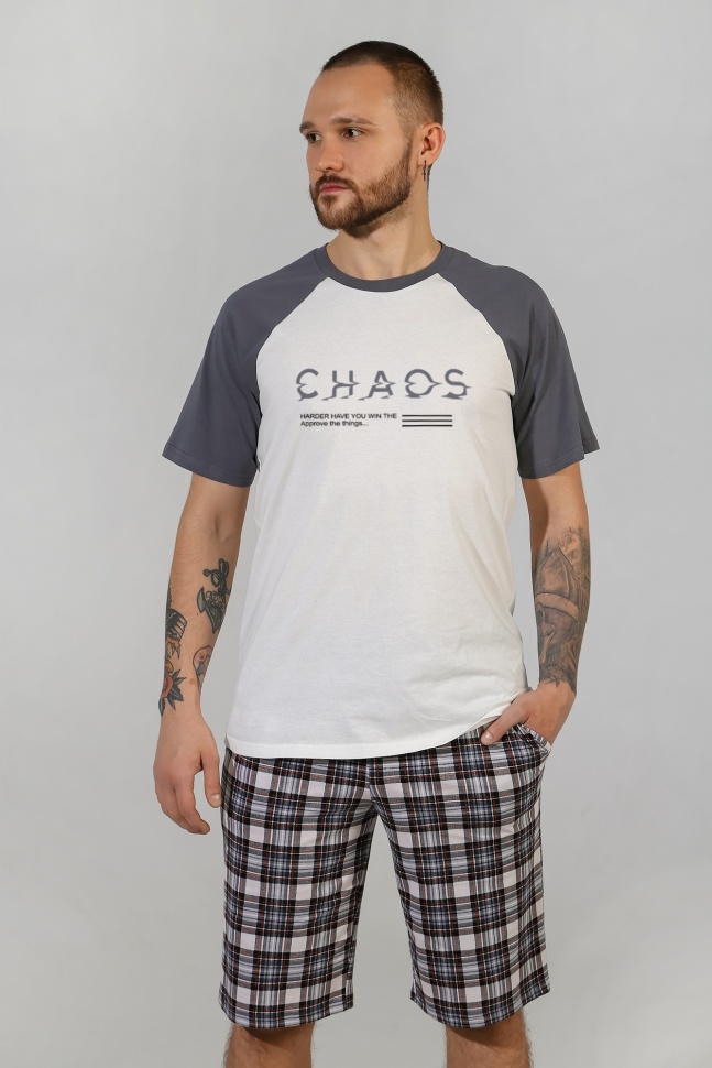 Комплект домашний мужской Виолетта Макс-2 серый 48 RU