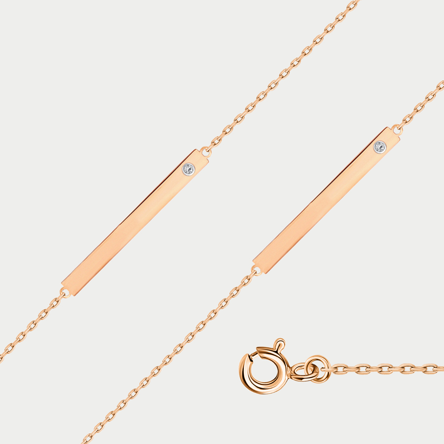 

Браслет из золота с фианитом р.16 GOLD CENTER 63-0030, 63-0030