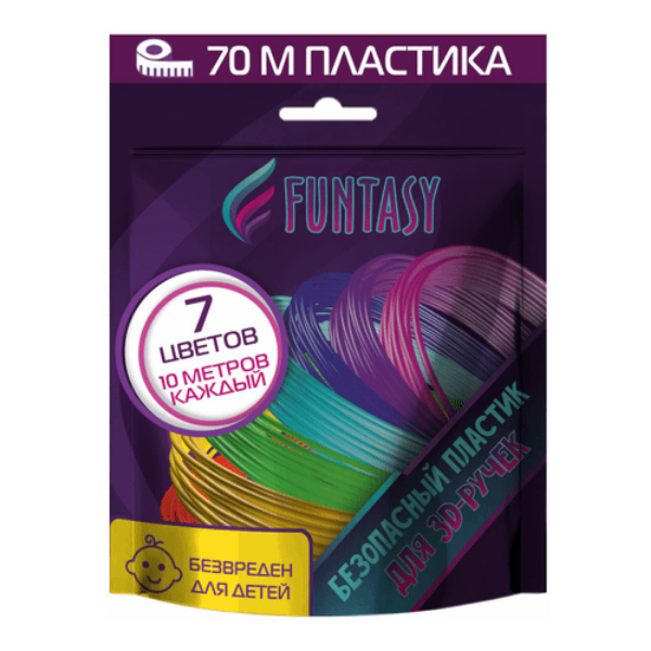 Набор пластика для 3D ручки Funtasy 7 цветов х 10 м