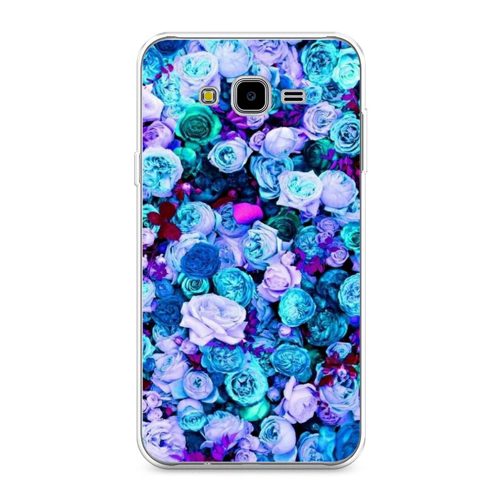 

Чехол на Samsung Galaxy J7 Neo "Цветочный ковер", Фиолетовый, 25350-2