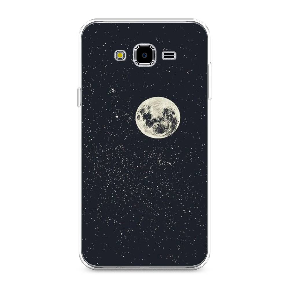 

Чехол на Samsung Galaxy J7 Neo "Полнолуние", Красный, 25350-2