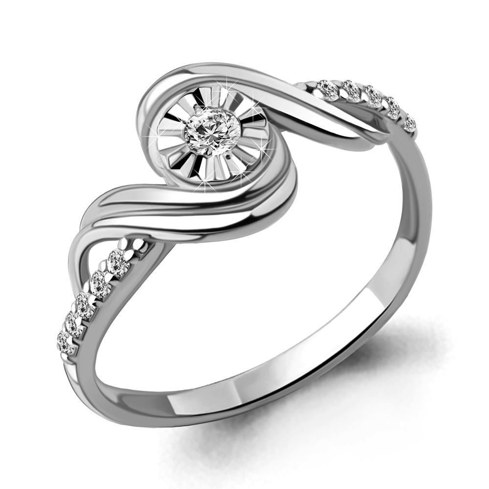 

Кольцо из серебра с фианитом Aquamarine Aquamarine 67360А_925_р р. 17, 67360А_925_р