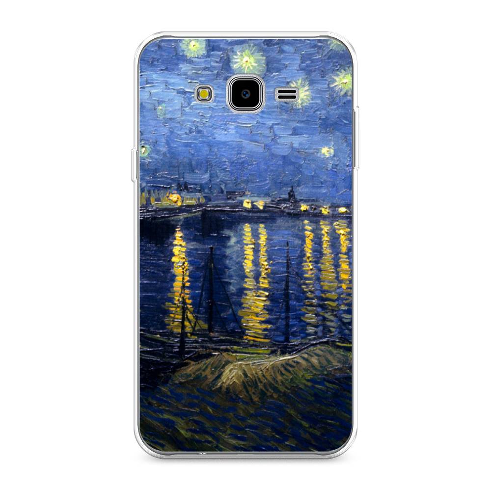

Чехол на Samsung Galaxy J7 Neo "Звездная ночь над Роной", Синий;желтый, 25350-4