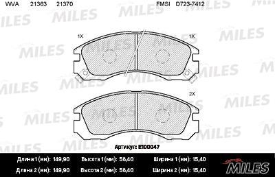 

Колодки Тормозные Mmc Pajero 91- 4g11,4g12,4g15 Gdb1126 Miles Miles арт. E100047