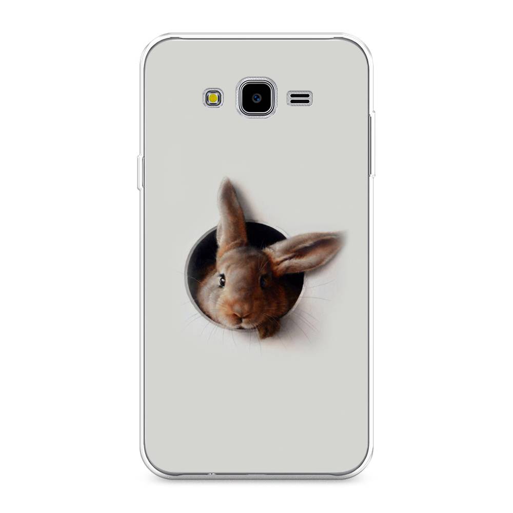 

Чехол на Samsung Galaxy J7 Neo "Любопытный кролик", Серый;коричневый, 25350-1