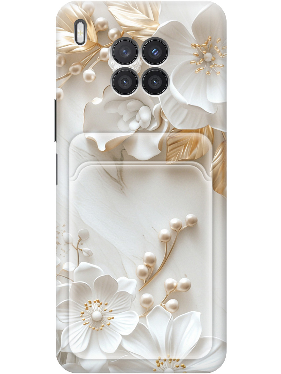 

Силиконовый чехол на Honor 50 Lite / Huawei Nova 8i с принтом с карманом для карты 819719, Золотистый;белый;прозрачный, 732493823