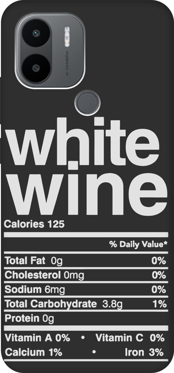 

Чехол на Xiaomi Redmi A1+ с 3D принтом "Wine W" черный, Черный;белый, 158140