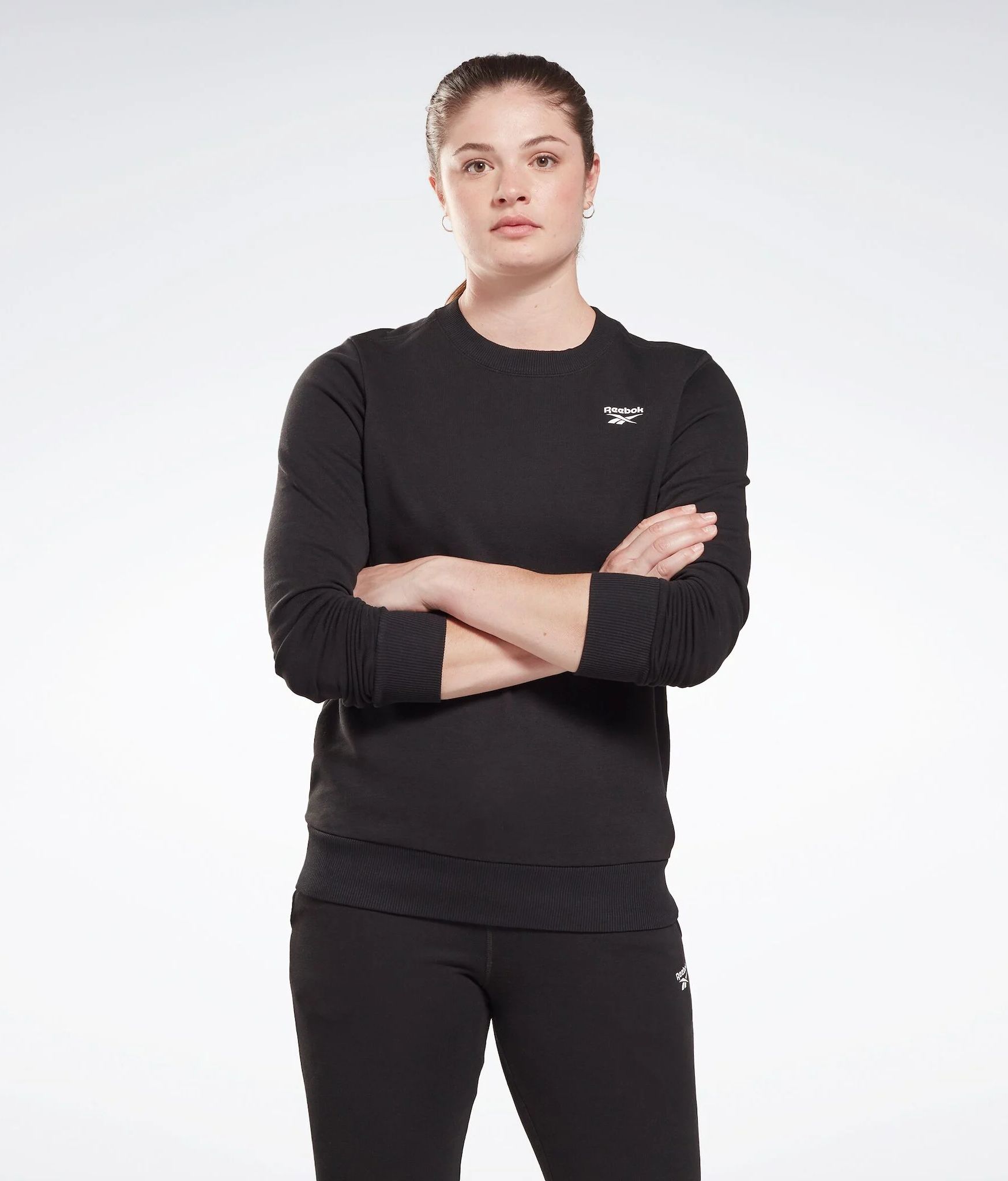 Худи Reebok для женщин, чёрное-001, размер L, 100012552