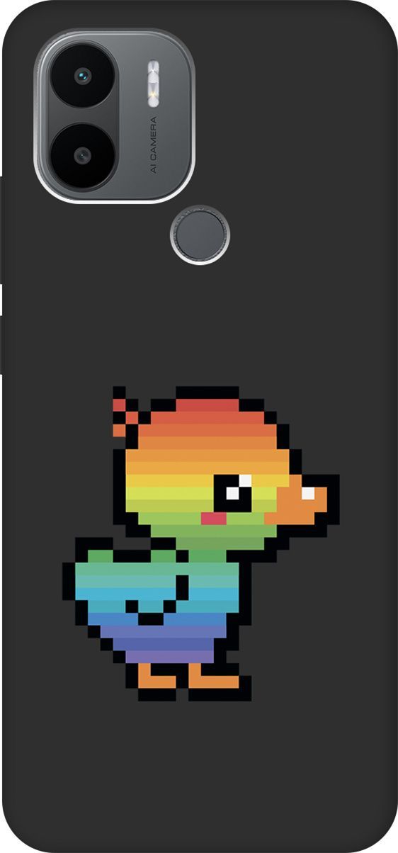 

Чехол на Xiaomi Redmi A1+ с 3D принтом "Pixel Duck" черный, Черный;желтый, 158139