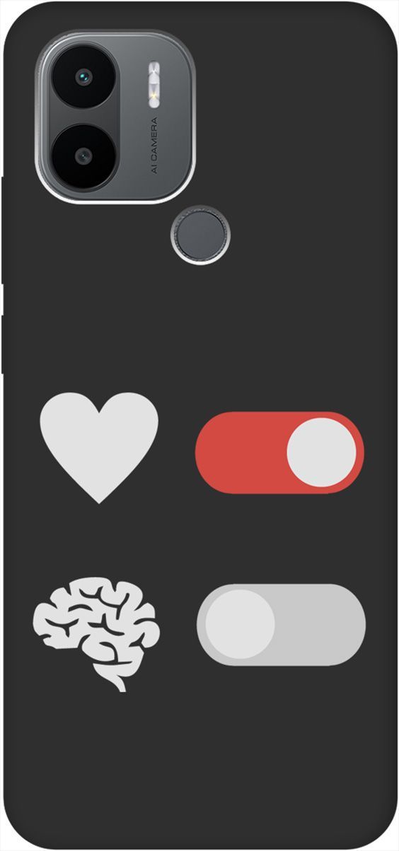 

Чехол на Xiaomi Redmi A1+ с 3D принтом "Brain Off W" черный, Черный;белый, 158139
