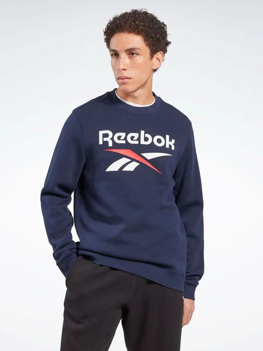 Свитшот Reebok для мужчин, синий-400, размер L, 100050277