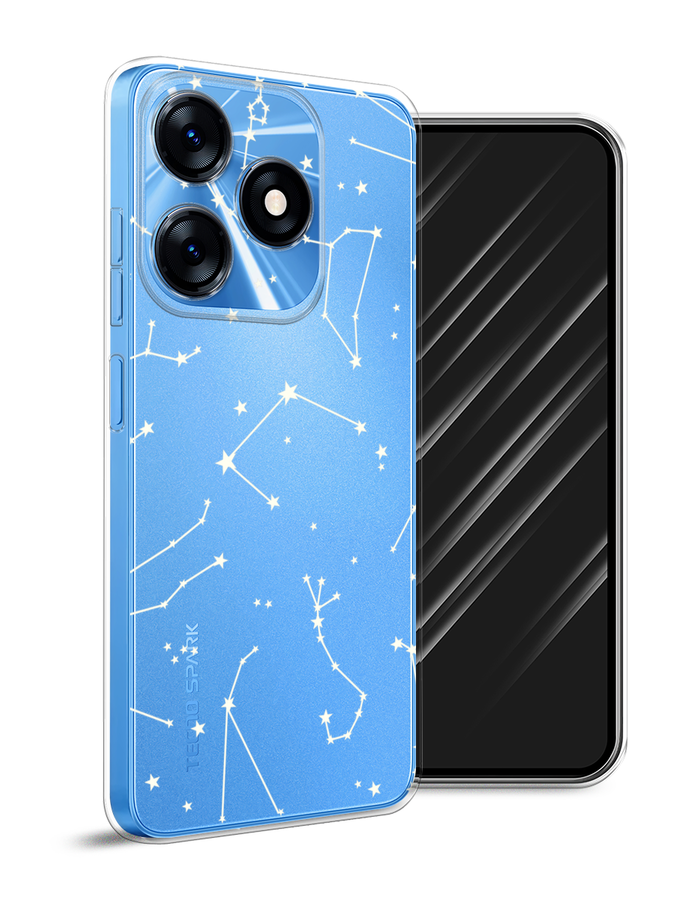 

Чехол Awog на Tecno Spark 10/10C "Созвездия", Прозрачный;серый;бежевый, 303650-1
