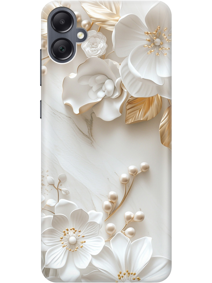 

Силиконовый чехол на Samsung Galaxy A05 с принтом "Бело-золотые цветы", Золотистый;белый;прозрачный, 776582623