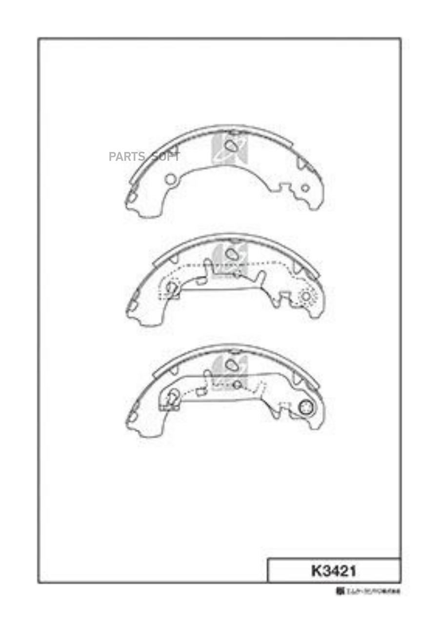 

Колодки Тормозные Барабанные Mazda Demio 02- K3421 K3421 Kashiyama арт. K3421