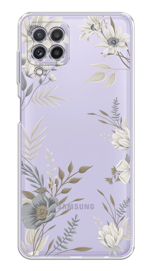 

Чехол на Samsung Galaxy A22/M22/M32 "Цветы сепия", Серый;прозрачный;зеленый;белый, 2103450-1
