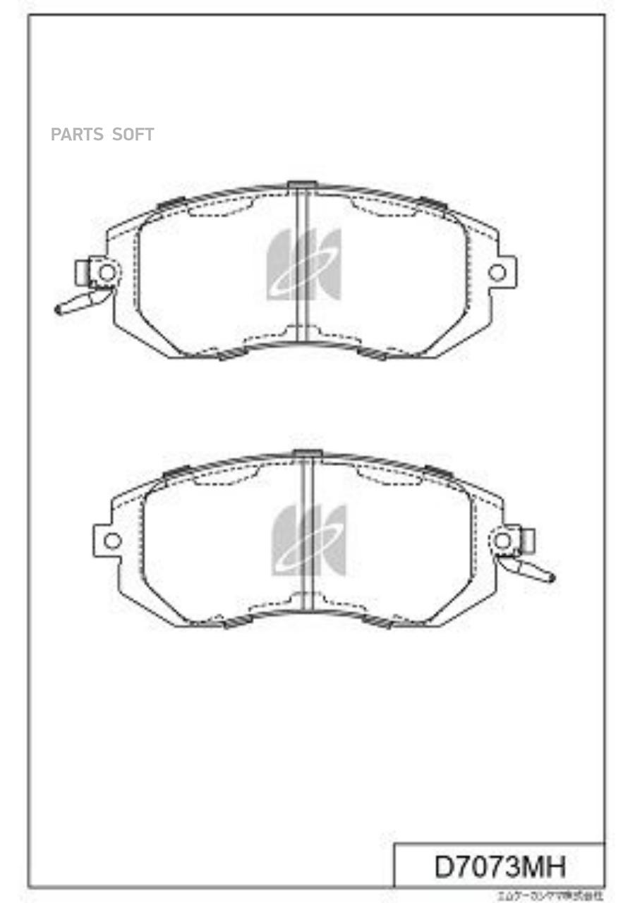 

Тормозные колодки Kashiyama передние с антискрипной пластиной D7073MH